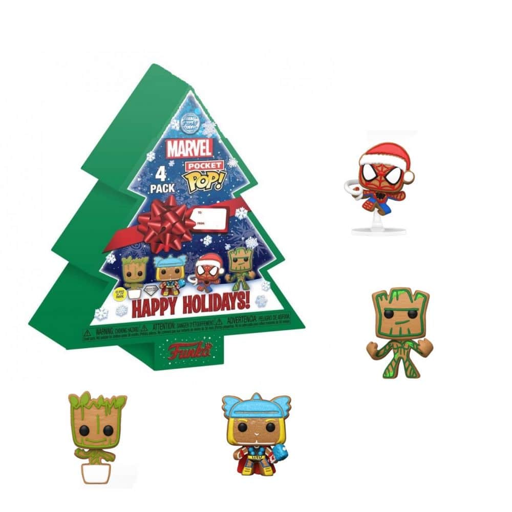 Marvel Pocket Pop Holiday Tree Holiday Box 4 figurines pocket POP!