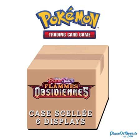 Case scellée de 6 Boîte de 36 Boosters Pokémon Flammes Obsidiennes - Écarlate & Violet EV03 Version Française