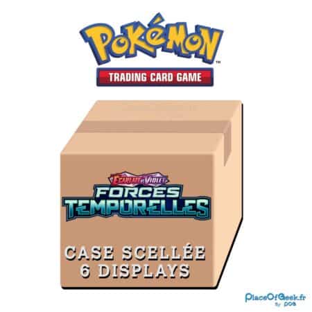 Case scellée de 6 Boîte de 36 Boosters Pokémon Forces Temporelles - Écarlate & Violet EV05 Version Française