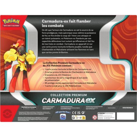 Pokémon : Coffret Premium Carmadura Ex 6 boosters Version française