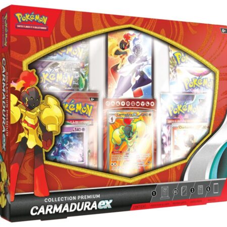 Pokémon : Coffret Premium Carmadura Ex 6 boosters Version française